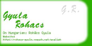 gyula rohacs business card